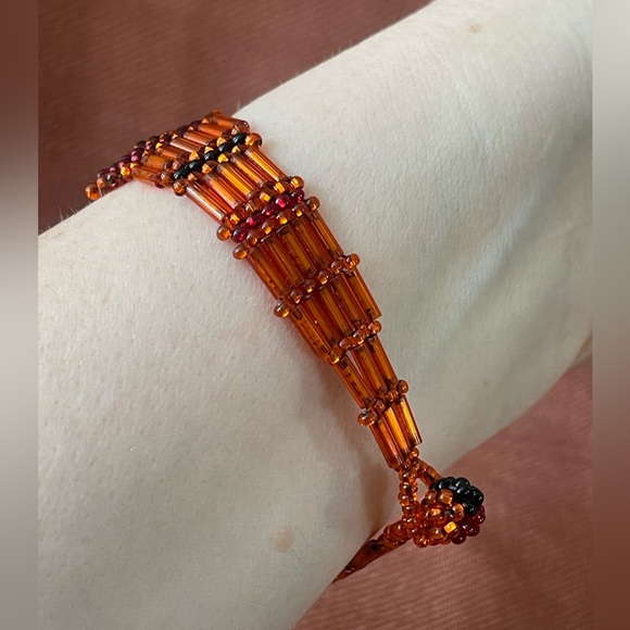 Handcrafted Beaded Wristband Bracelet - Picture 3 of 5